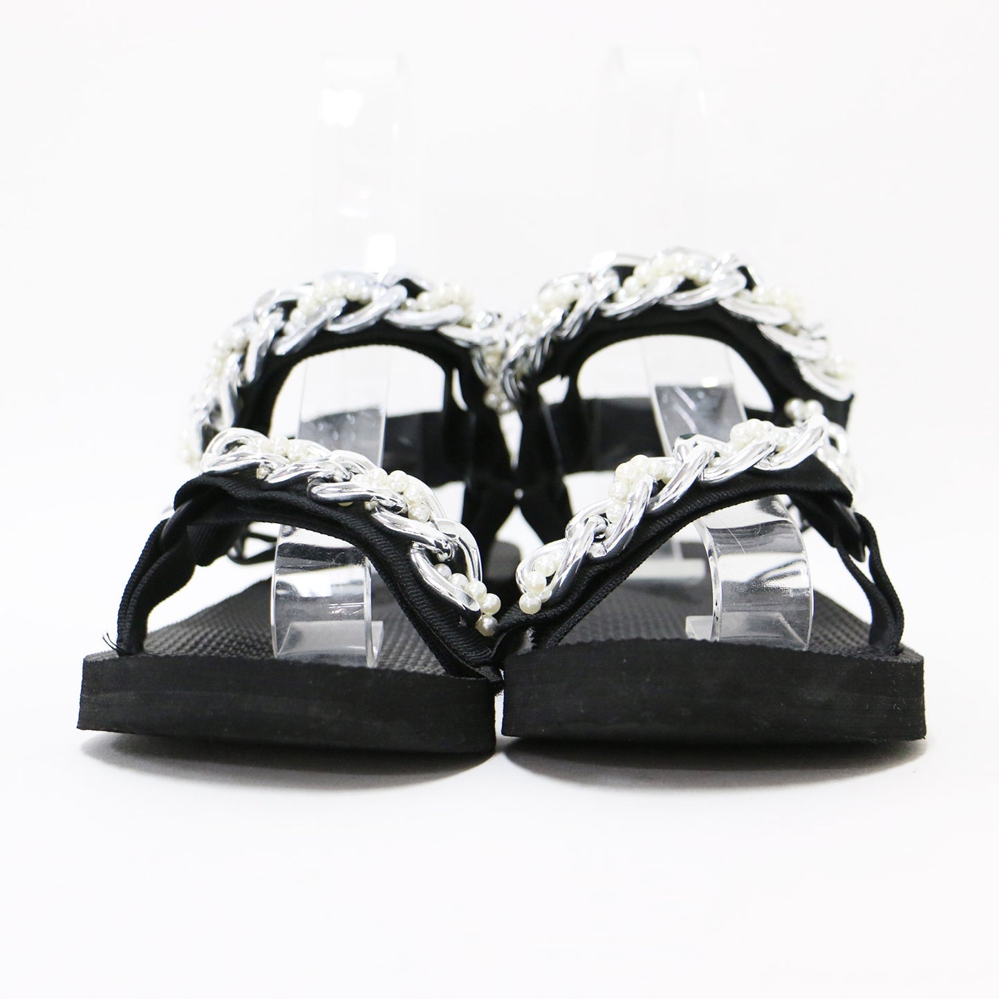 チェーン パール スポーツサンダル / マジックテープ ベルクロ