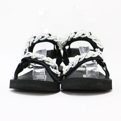 チェーン パール スポーツサンダル / マジックテープ ベルクロ