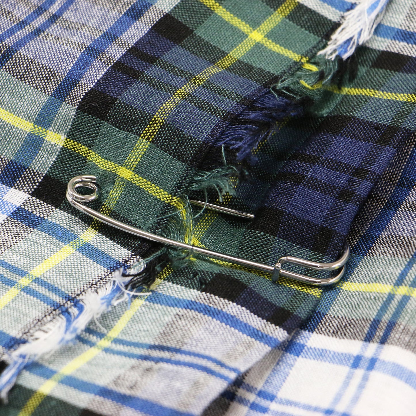 リネン チェック柄 キルト スカート / 巻きスカート ラップスカート ウエストゴム ベルト フリンジ プリーツ