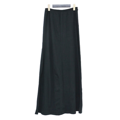 バック切り替え マキシ スカート / カットソー素材 ウエストゴム コットン