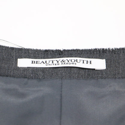 Vネック Iライン マキシ ワンピース / 梳毛素材 スリット カットオフ ウール混