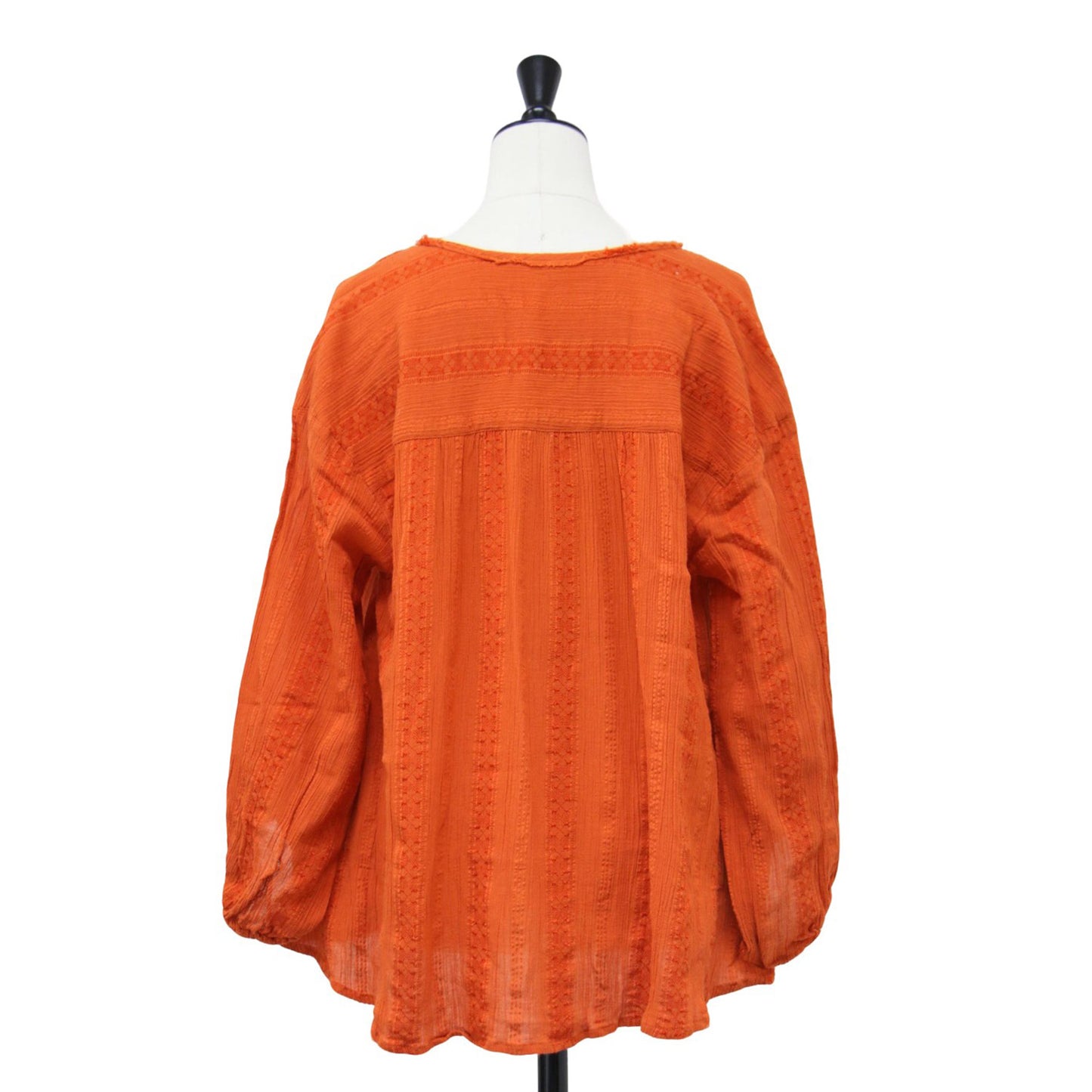 エンブロイダリー ブラウス / 長袖 Vネック 刺繍 コットン レーヨン