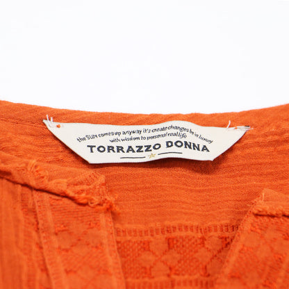 エンブロイダリー ブラウス / 長袖 Vネック 刺繍 コットン レーヨン