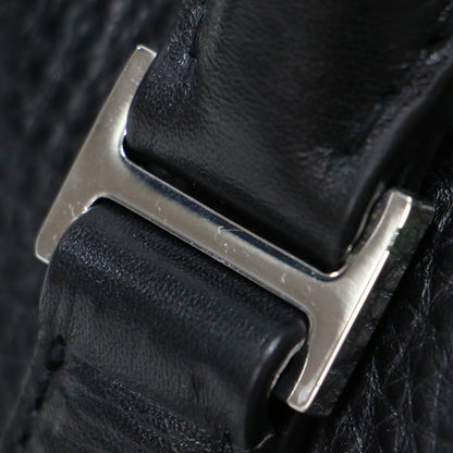 ピアーチェ レザー ハンドバッグ / ショルダーバッグ 2WAY ロゴ シュリンク シボ 本革 牛革