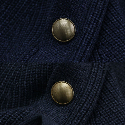 22秋冬 ボタンアクセント ニット プルオーバー / ポンチョ クルーネック 畦編み ワイド フレア Aライン ウール