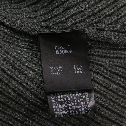 22秋冬 ボタンアクセント ニット プルオーバー / ポンチョ クルーネック 畦編み ワイド フレア Aライン ウール