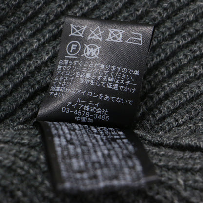 22秋冬 ボタンアクセント ニット プルオーバー / ポンチョ クルーネック 畦編み ワイド フレア Aライン ウール