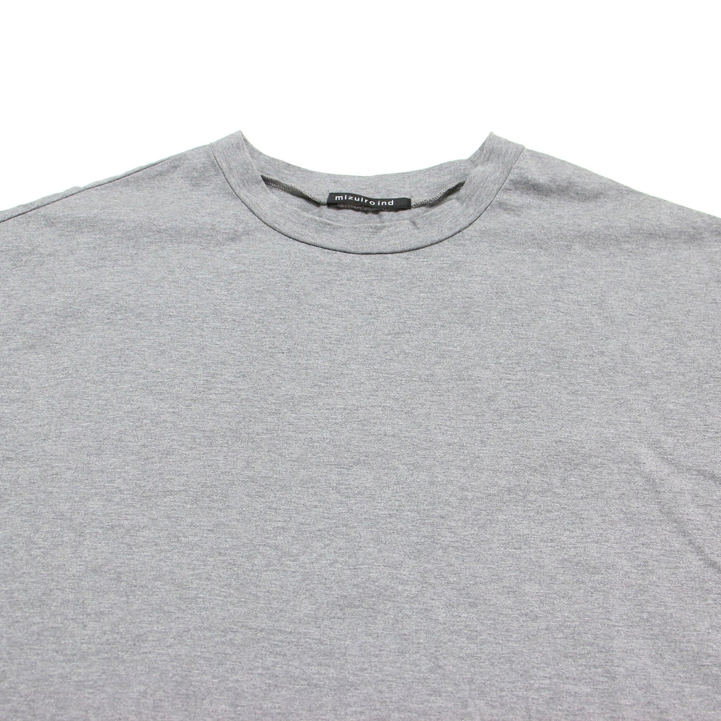 ロールスリーブ ワイドシルエット Tシャツ ワンピース / ロング丈 半袖 コクーンシルエット コットン