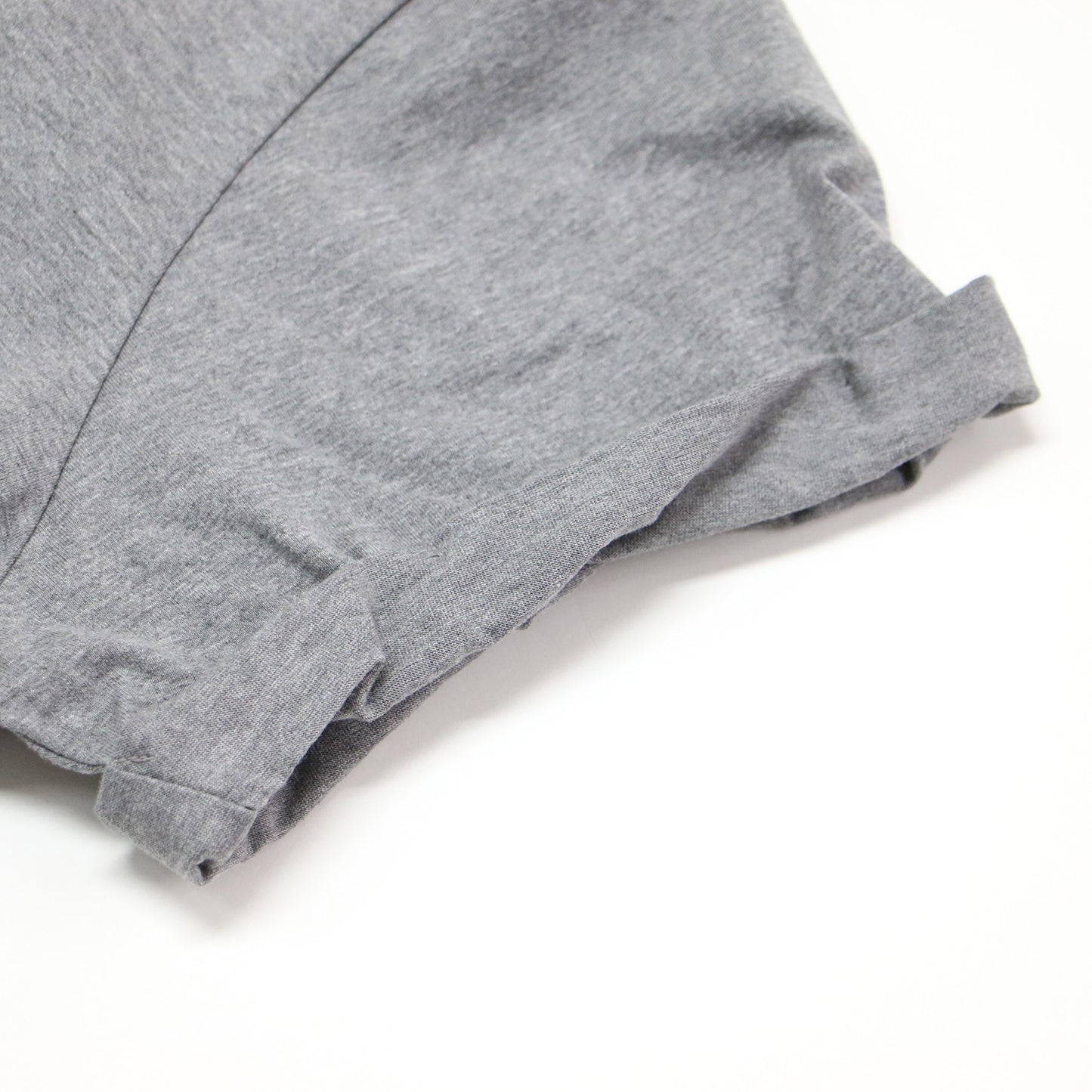 ロールスリーブ ワイドシルエット Tシャツ ワンピース / ロング丈 半袖 コクーンシルエット コットン