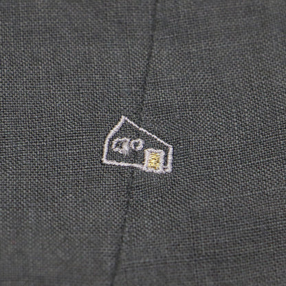 22春夏 シャトルリネン バンドカラー ワイド ワンピース / シャツワンピース ミディ丈 長袖 オーバーサイズ