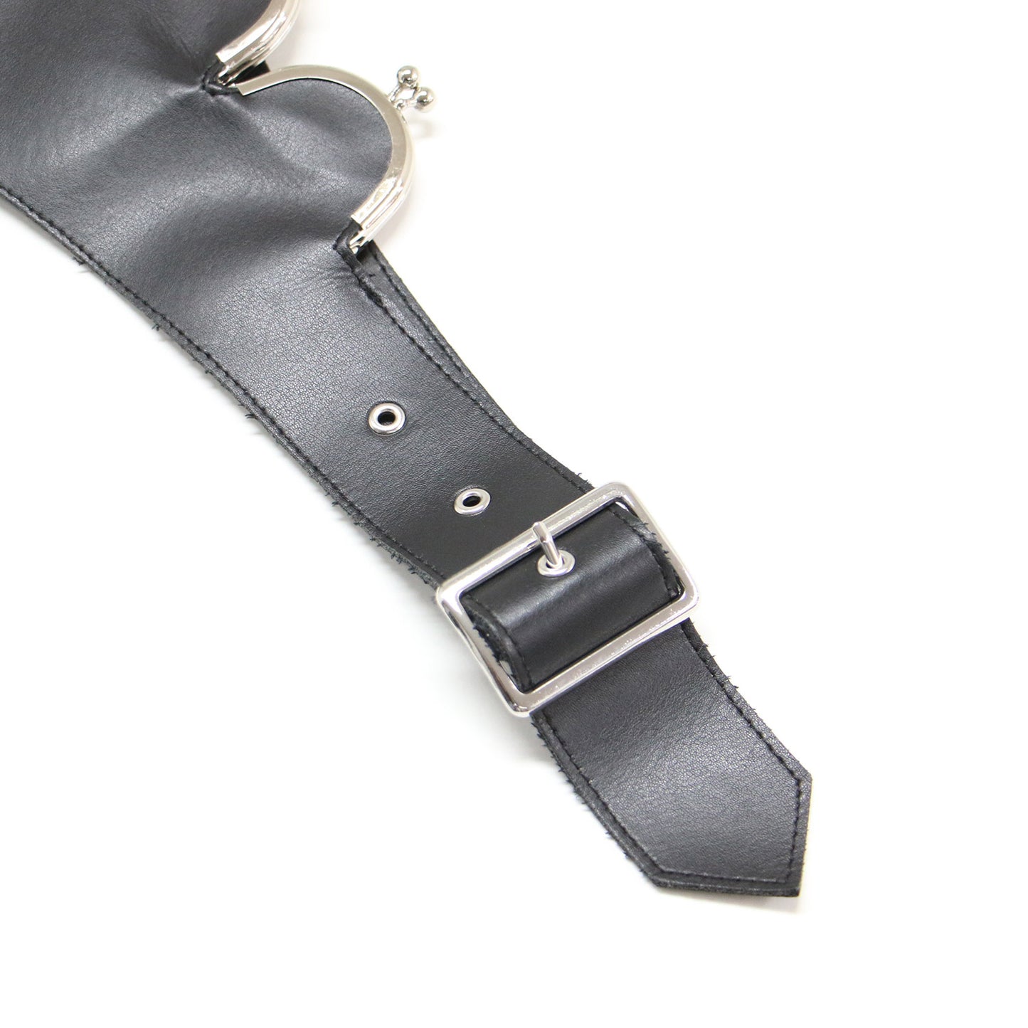 がま口 ポケット レザー ハーネス / ベスト ジレ ワンショルダー 合成皮革