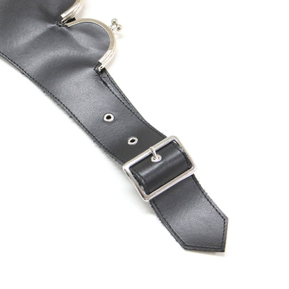 がま口 ポケット レザー ハーネス / ベスト ジレ ワンショルダー 合成皮革