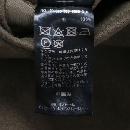 20秋冬 ハミルトン テーラードコート / ガウン 長袖 ロング丈 ボタンレス ウール