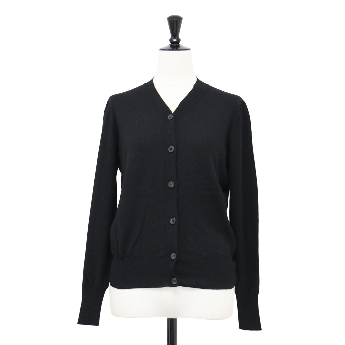 ハイゲージ ロングスリーブ カーディガン / ニット Vネック コンパクト ウール