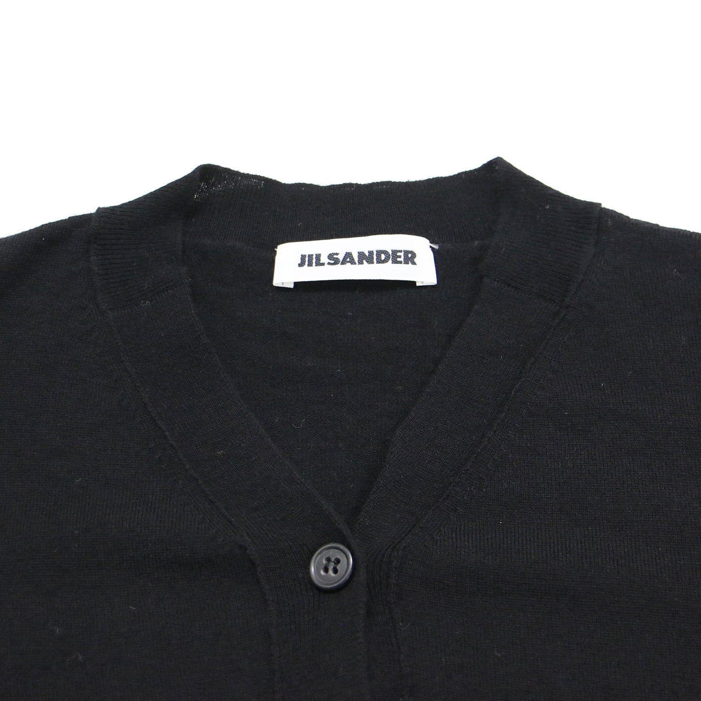 ハイゲージ ロングスリーブ カーディガン / ニット Vネック コンパクト ウール