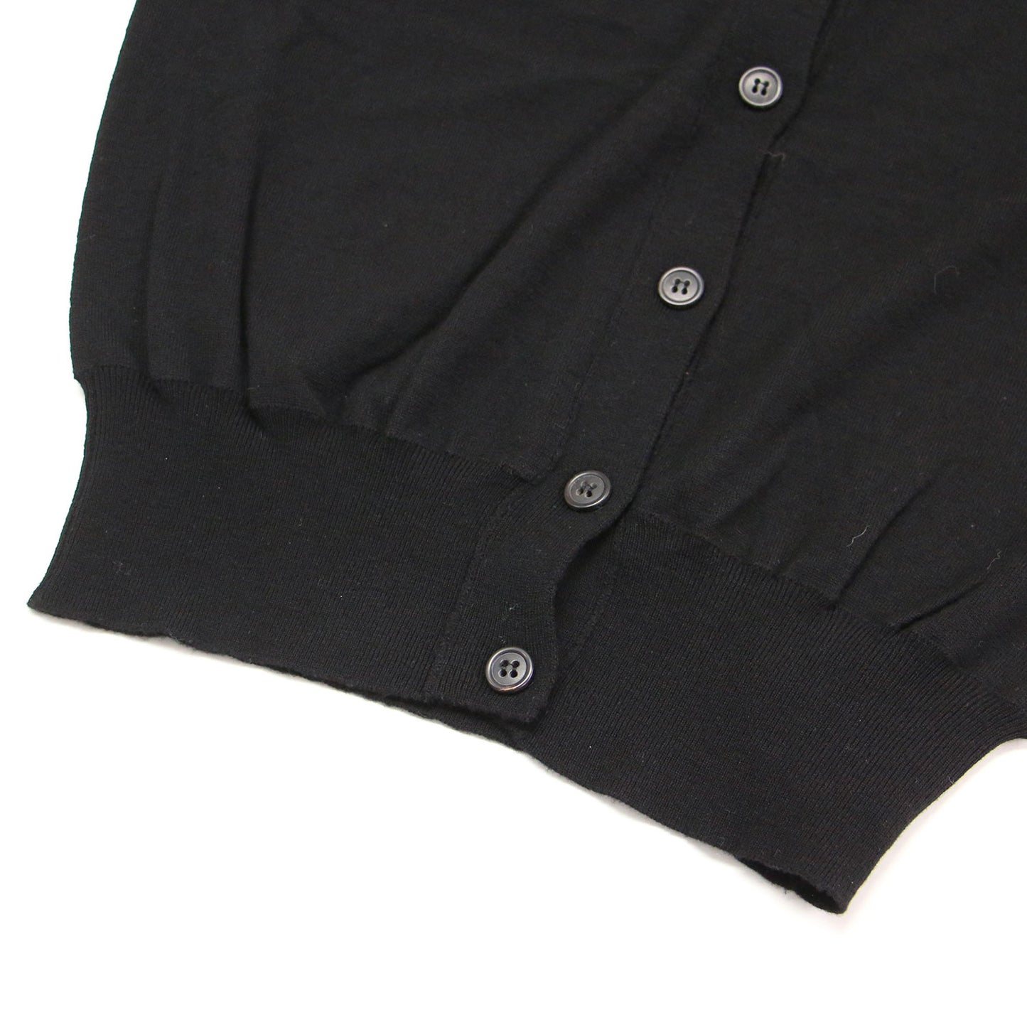 ハイゲージ ロングスリーブ カーディガン / ニット Vネック コンパクト ウール