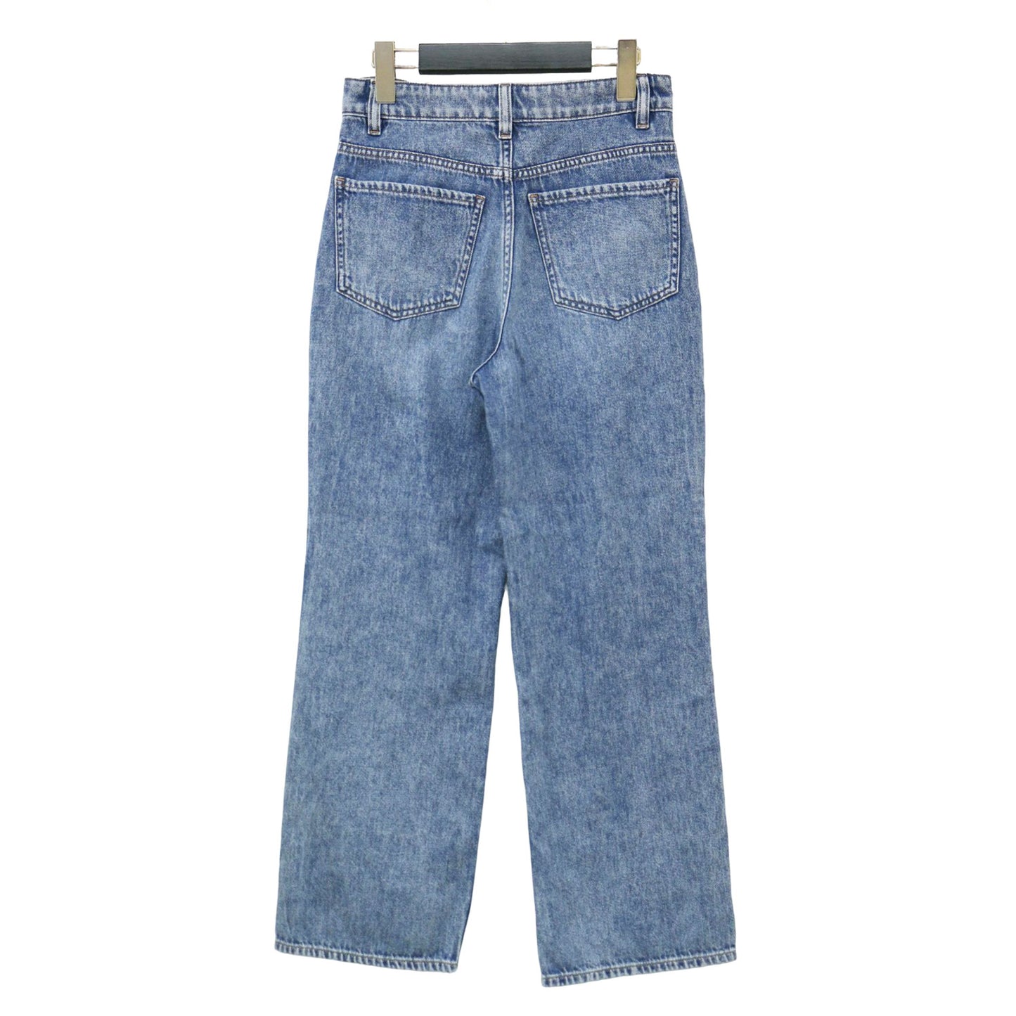 24春夏 ストレート クロップド デニム パンツ / DRAPE DENIM HW ST JEAN ハイウエスト コットン ウォッシャブル