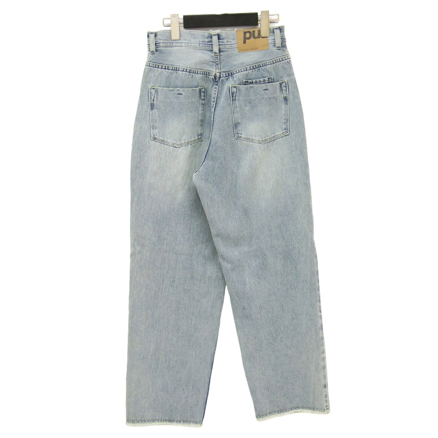 25春夏 タテ ストレッチ 足長 デニム パンツ / セミワイド ストレート フリンジ コットン