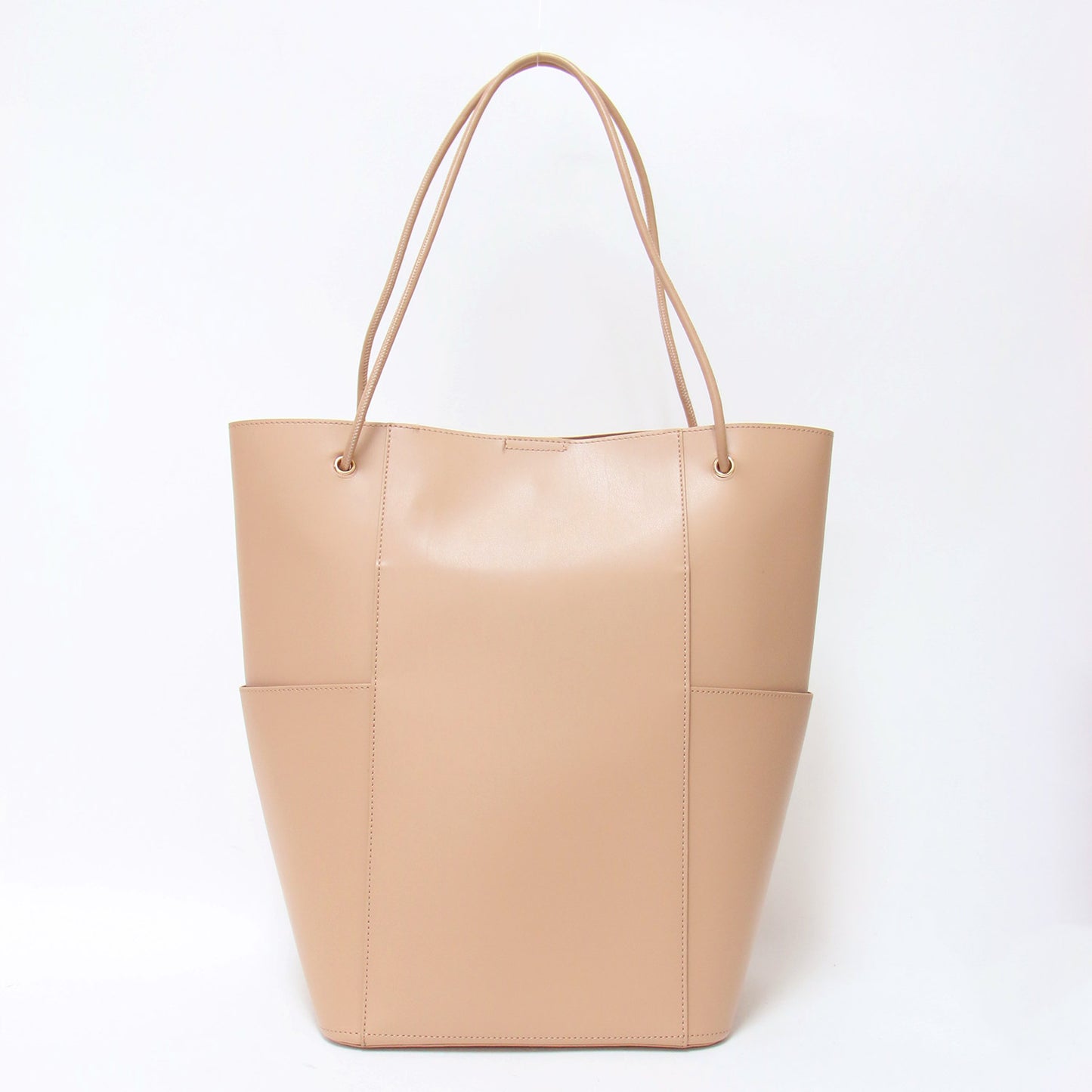 ポシェット付き トートバッグ / ポーチ付き ダブルフェイス フェイクレザー