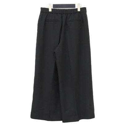 24春夏 ツイル ワイド クロップド パンツ / センタープレス ウエストゴム ウォッシャブル