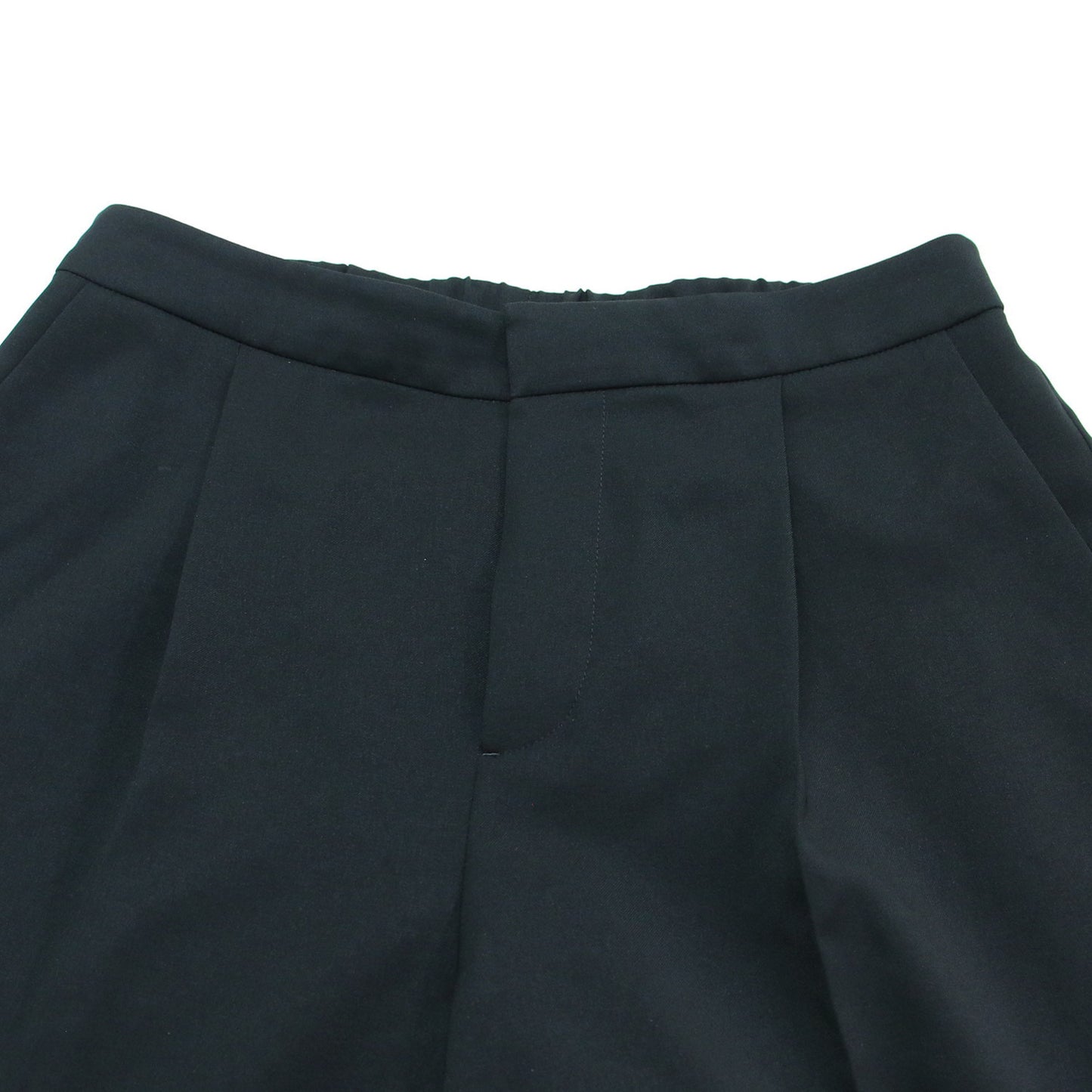 24春夏 ツイル ワイド クロップド パンツ / センタープレス ウエストゴム ウォッシャブル