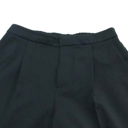 24春夏 ツイル ワイド クロップド パンツ / センタープレス ウエストゴム ウォッシャブル