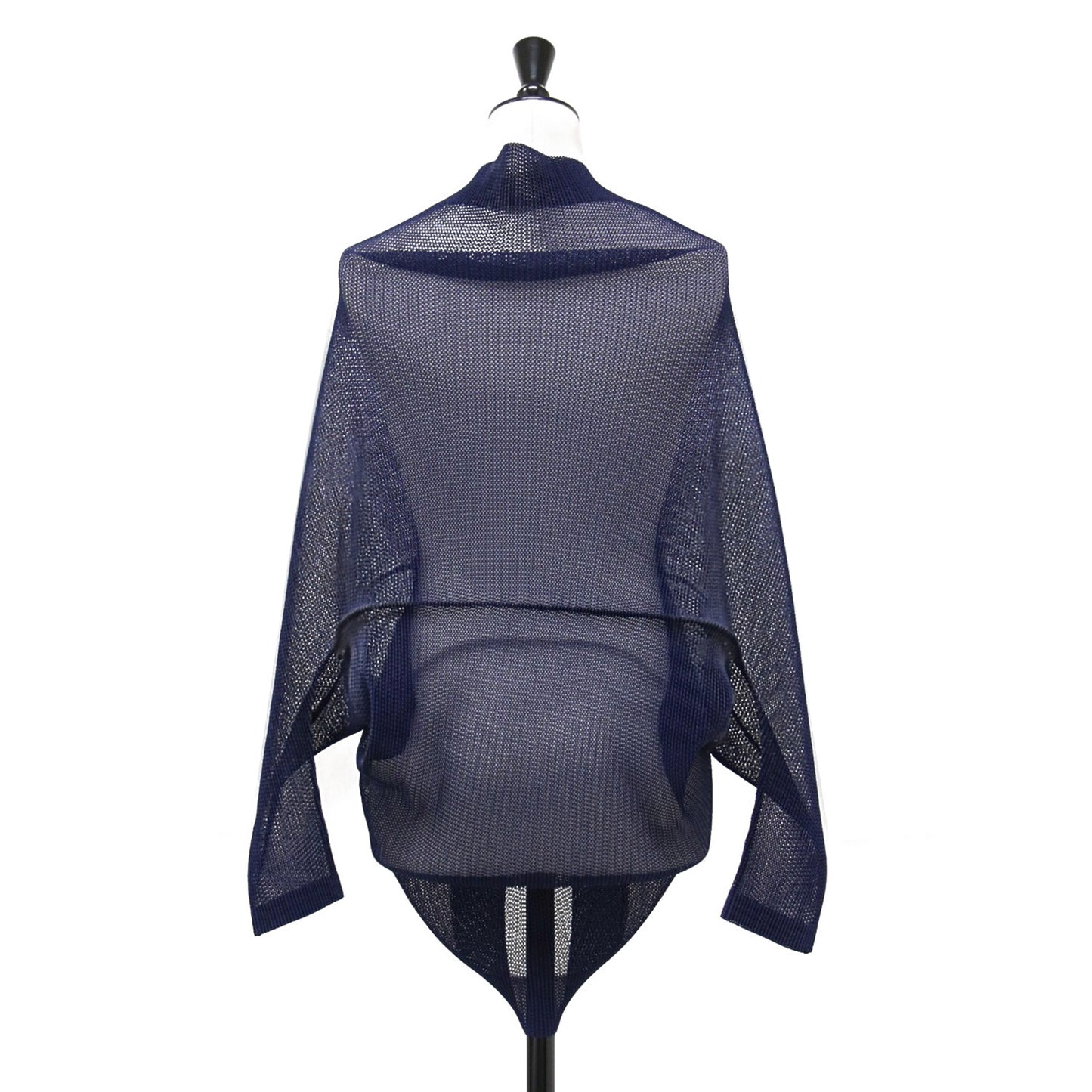 タタミ プリーツ カーディガン / TATAMI 長袖 変型 シアー メッシュ