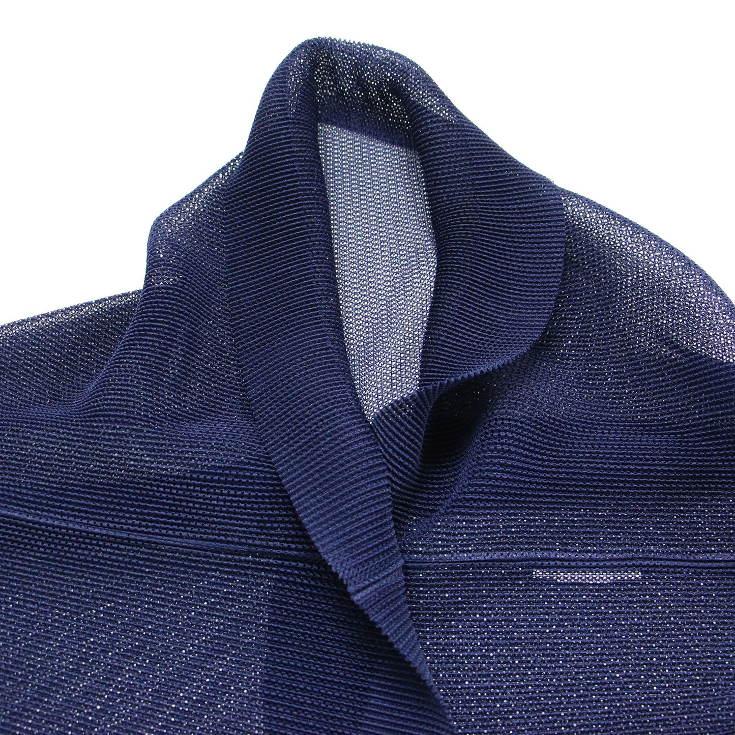 タタミ プリーツ カーディガン / TATAMI 長袖 変型 シアー メッシュ