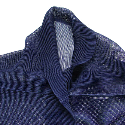 タタミ プリーツ カーディガン / TATAMI 長袖 変型 シアー メッシュ