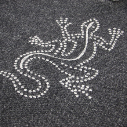 レザール ニット ポンチョ / PONCHO カーディガン イレギュラーヘム ロゴ ウール