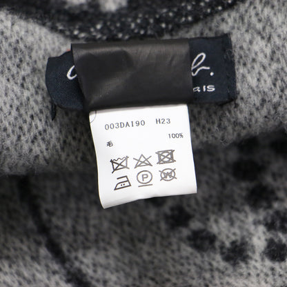 レザール ニット ポンチョ / PONCHO カーディガン イレギュラーヘム ロゴ ウール