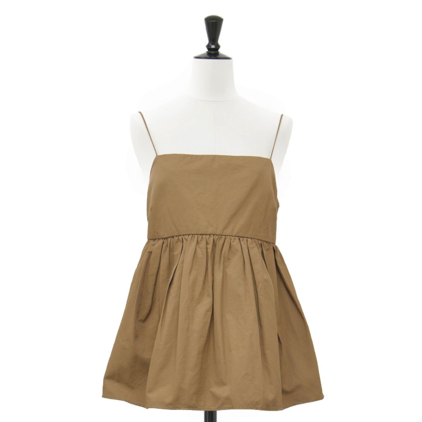 24春夏 コットン ナイロン バックホール キャミソール / フレア ギャザー ウォッシャブル