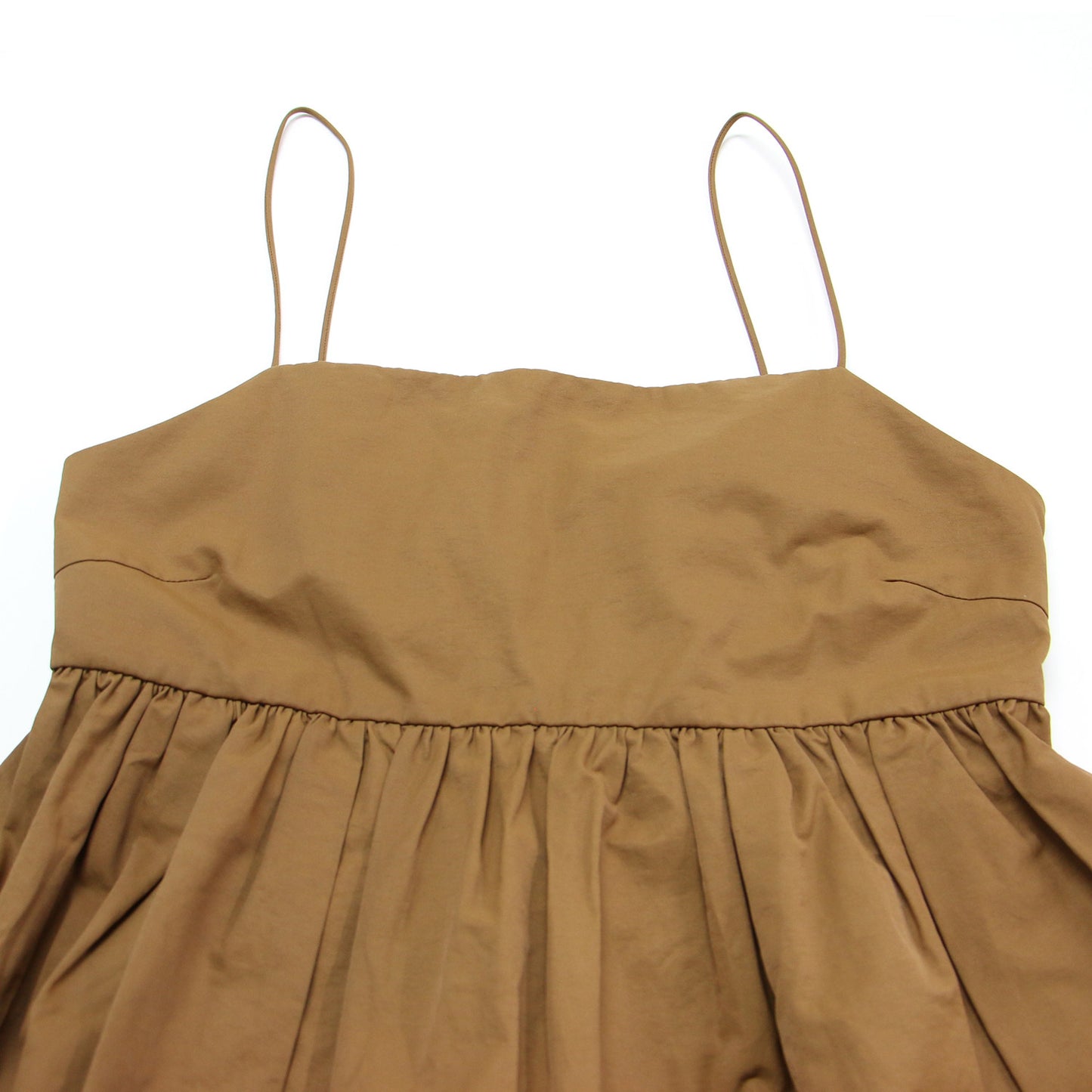 24春夏 コットン ナイロン バックホール キャミソール / フレア ギャザー ウォッシャブル