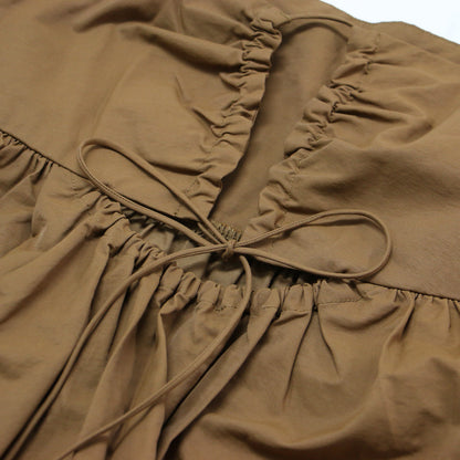 24春夏 コットン ナイロン バックホール キャミソール / フレア ギャザー ウォッシャブル