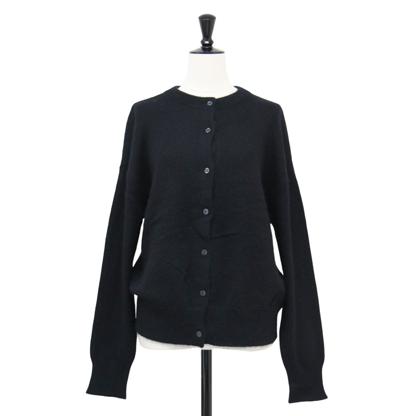 24秋冬 ラクーン シャギー 2WAY カーディガン / ニット 長袖 クルーネック オーバーサイズ ウール