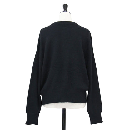 24秋冬 ラクーン シャギー 2WAY カーディガン / ニット 長袖 クルーネック オーバーサイズ ウール