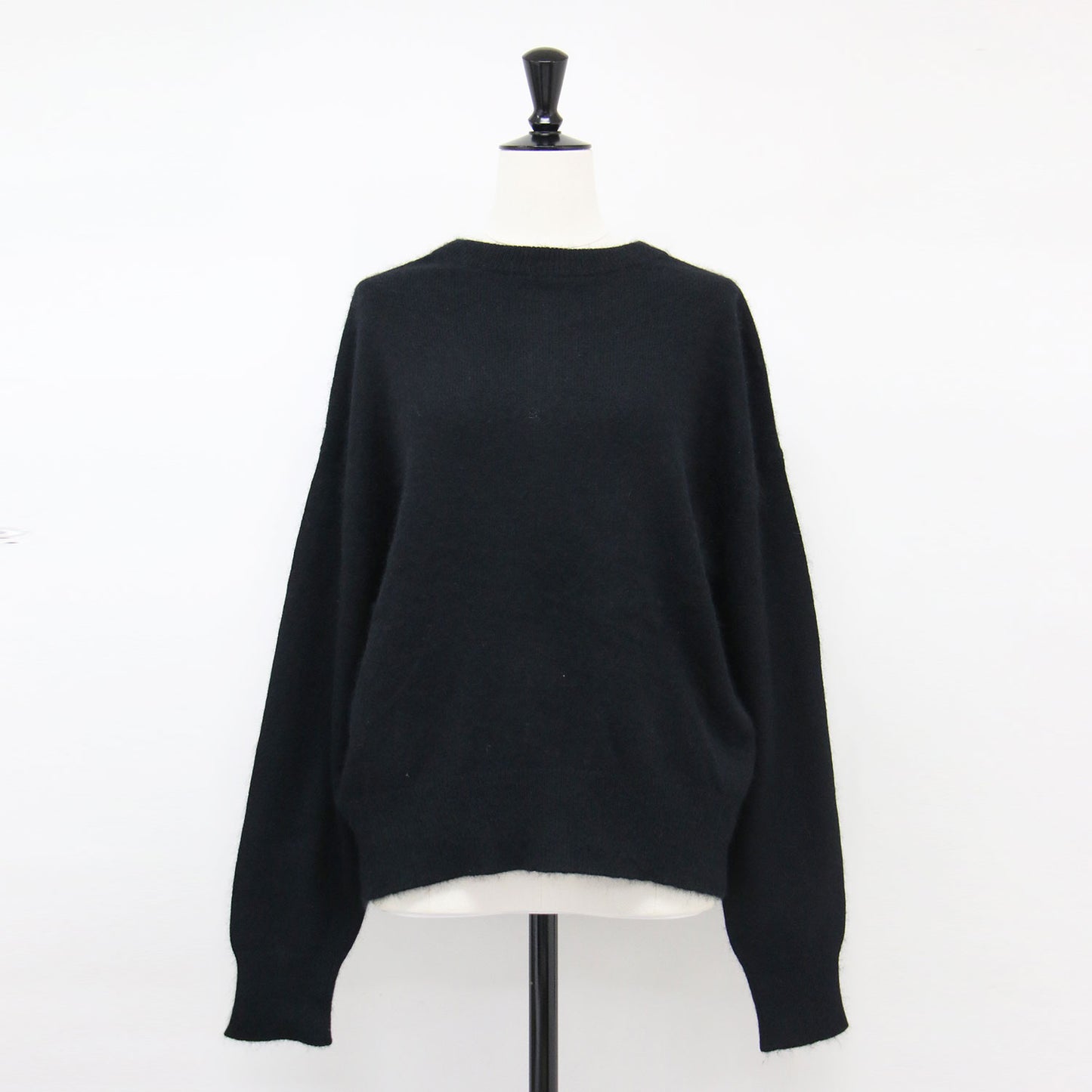 24秋冬 ラクーン シャギー 2WAY カーディガン / ニット 長袖 クルーネック オーバーサイズ ウール