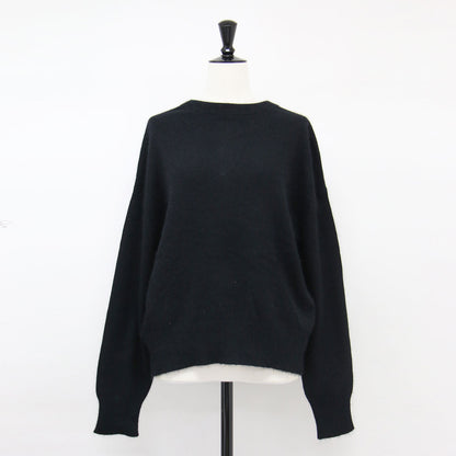 24秋冬 ラクーン シャギー 2WAY カーディガン / ニット 長袖 クルーネック オーバーサイズ ウール