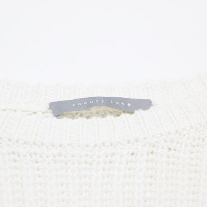 リネンボーダーニット / JOLI.LINEN TAISHA 27500 プルオーバー クルーネック 長袖 ラグラン サイドスリット ローゲージ 透かし編み