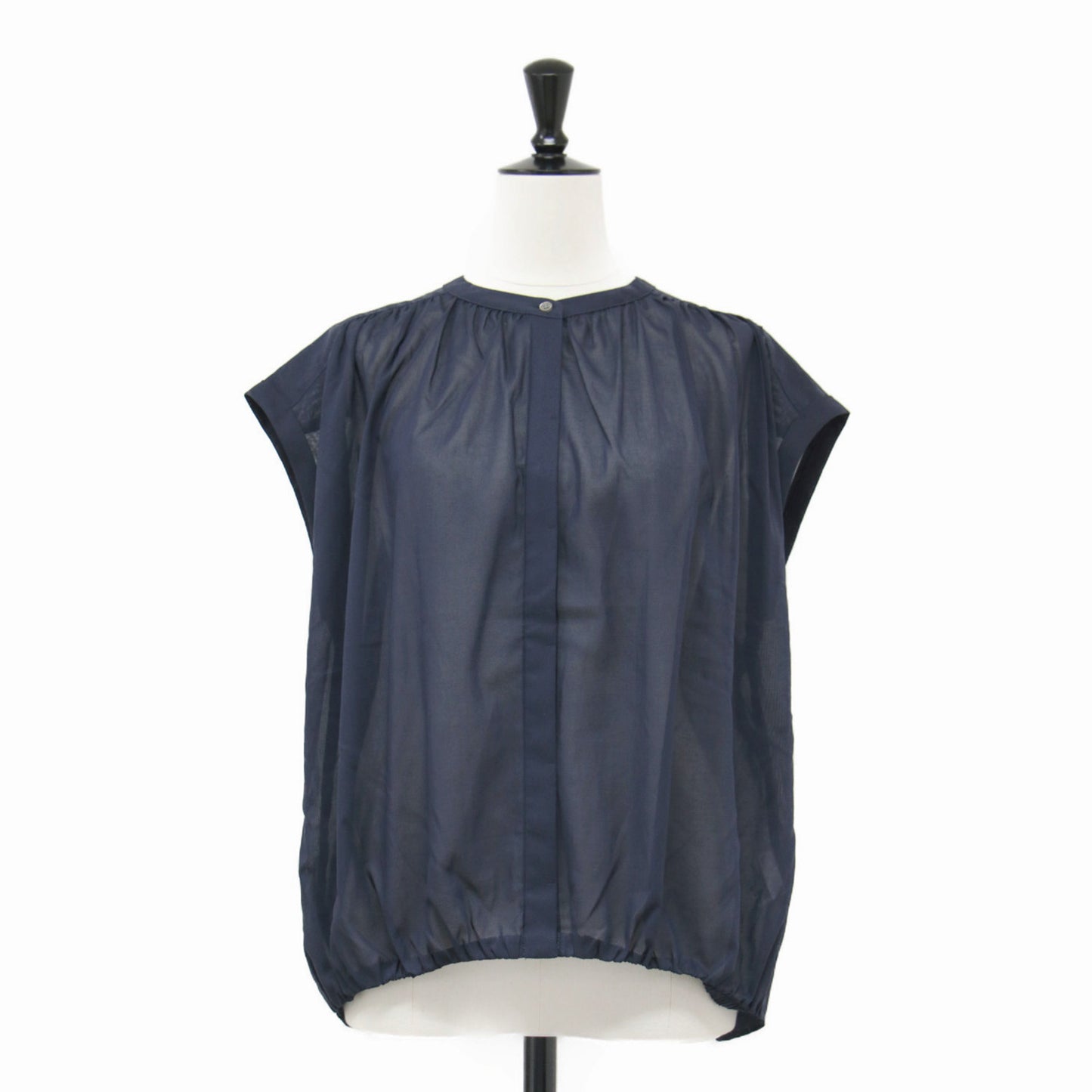 タック ギャザー ブラウス / SANDER SHIRLEY フレンチスリーブ ゴム コットン