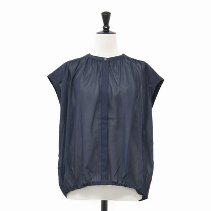 タック ギャザー ブラウス / SANDER SHIRLEY フレンチスリーブ ゴム コットン