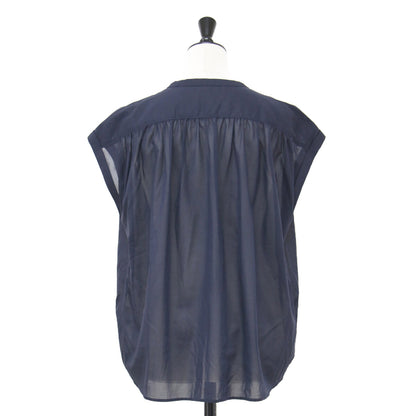 タック ギャザー ブラウス / SANDER SHIRLEY フレンチスリーブ ゴム コットン