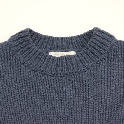 23秋冬 ファインウール レイヤード プルオーバー / ニット 長袖 クルーネック クロップド丈 コンパクト