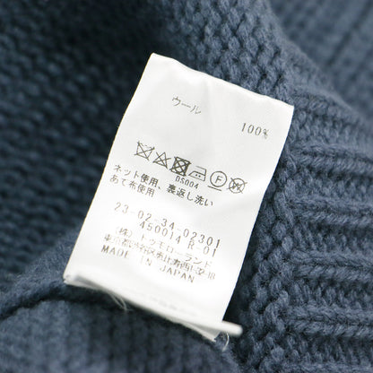 23秋冬 ファインウール レイヤード プルオーバー / ニット 長袖 クルーネック クロップド丈 コンパクト