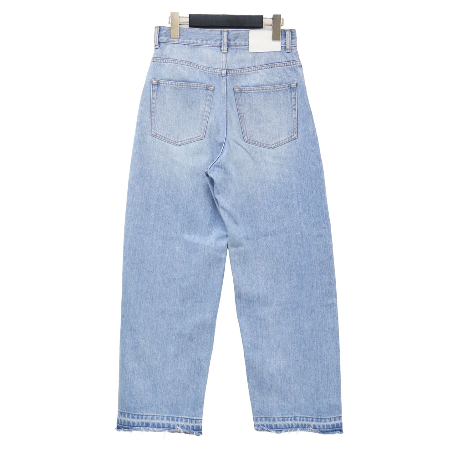 24春夏 コットン デニム テーパード パンツ / ヴィンテージ加工 カットオフ
