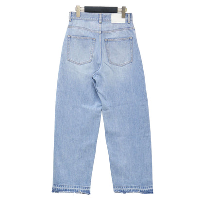 24春夏 コットン デニム テーパード パンツ / ヴィンテージ加工 カットオフ