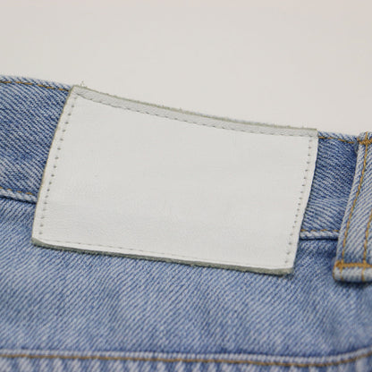 24春夏 コットン デニム テーパード パンツ / ヴィンテージ加工 カットオフ