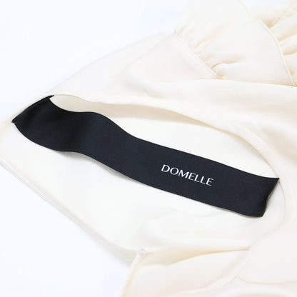 ラッフルスリーブ ブラウス / RUFFLE SLEEVE BLOUSE プルオーバー クルーネック 長袖 フリル