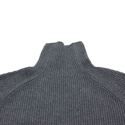 24秋冬 ハイネック ニット ドレス / EBRIDI ワンピース ミディ丈 長袖 リブ ウール カシミヤ