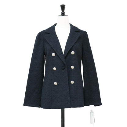 24春夏 コットン サマー ツイ―ド テーラード ジャケット / ミドル丈 シングルブレスト